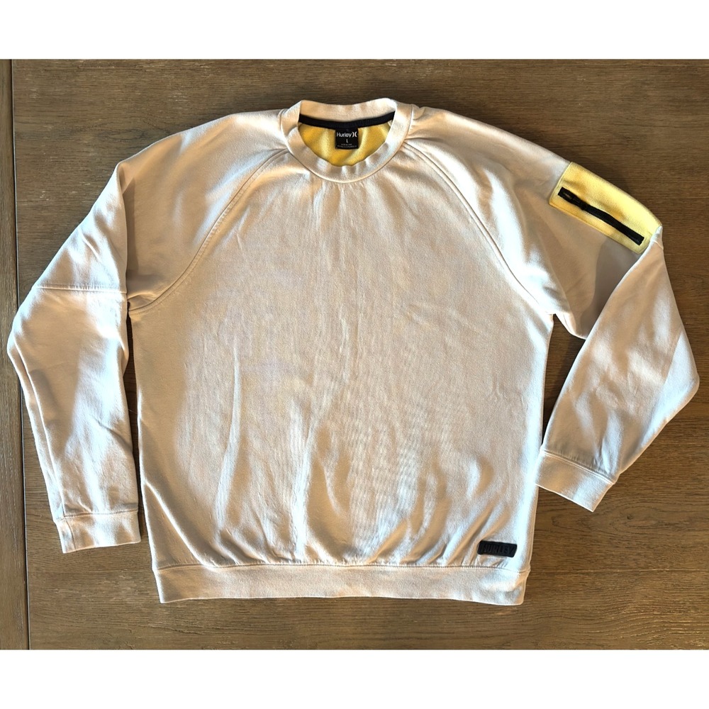HURLEY Mens Evers Heat Crew Sweatshirt-Bonded Polar Fleece-Heat Technology-Sze L